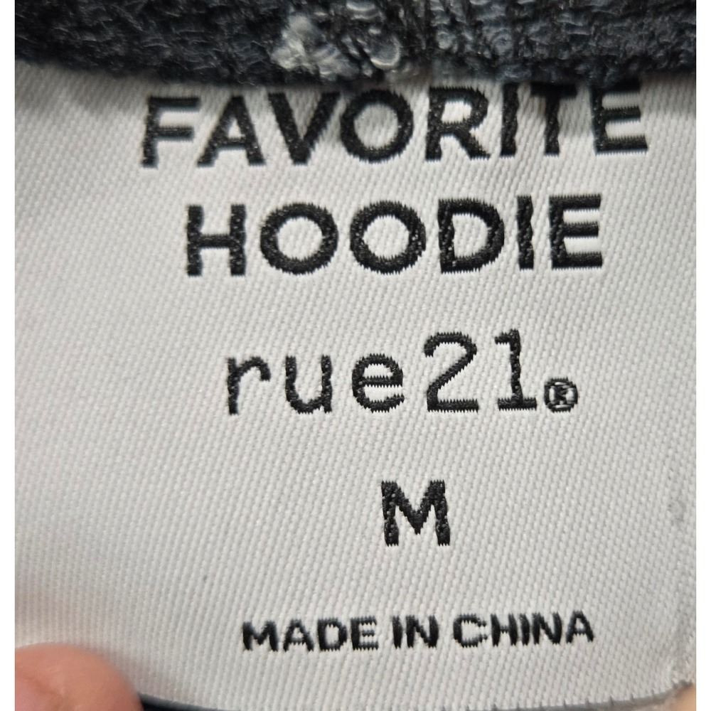 rue21 Trippin' Mushroom Tie Dye Cropped Hoodie Medium Black Graphic - Picture 8 of 10